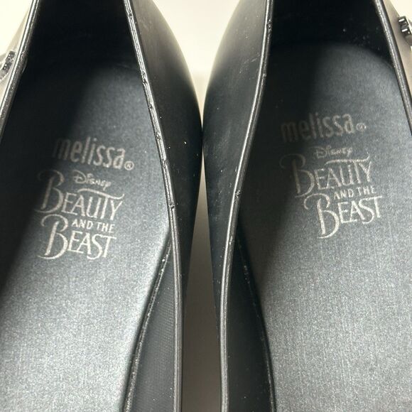 Melissa Disney Beauty & The Beast Rose Ltd Edition Ballerina Flat Shoes US 6 New - Picture 9 of 11